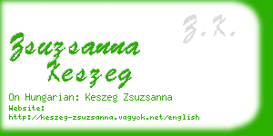 zsuzsanna keszeg business card